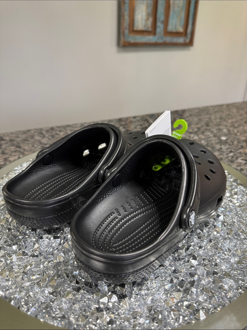 CROCS Black Classic Clog with Heel Strap NEW M4 W6 - Picture 5 of 9